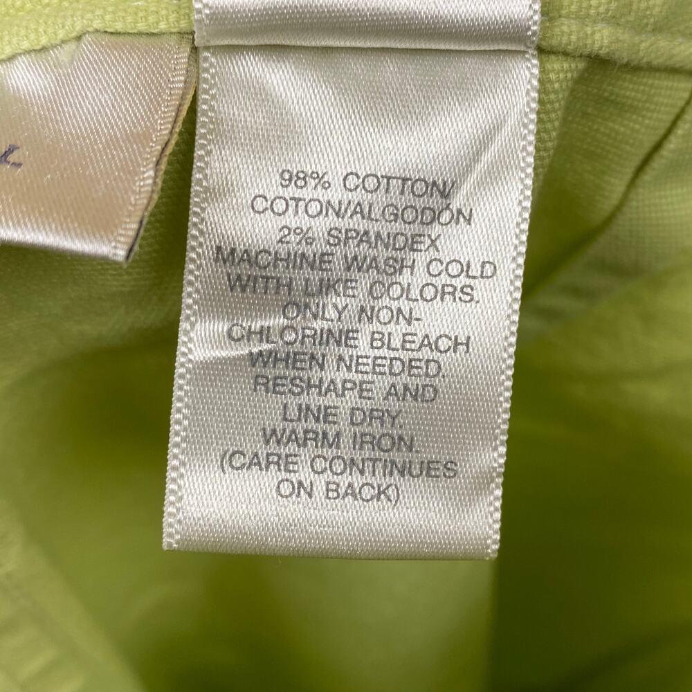 Susan Bristol Green Straight Leg Cotton Blend Pants Size 10 - Picture 12 of 12